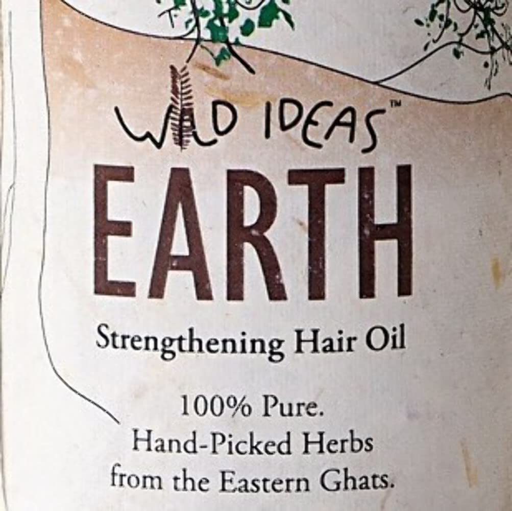 Hair Oil | Earth Strengthening Hair Oil - 100% Pure - Hand Picked Herbs From The Eastern Ghats - Wild Ideas - 200ml