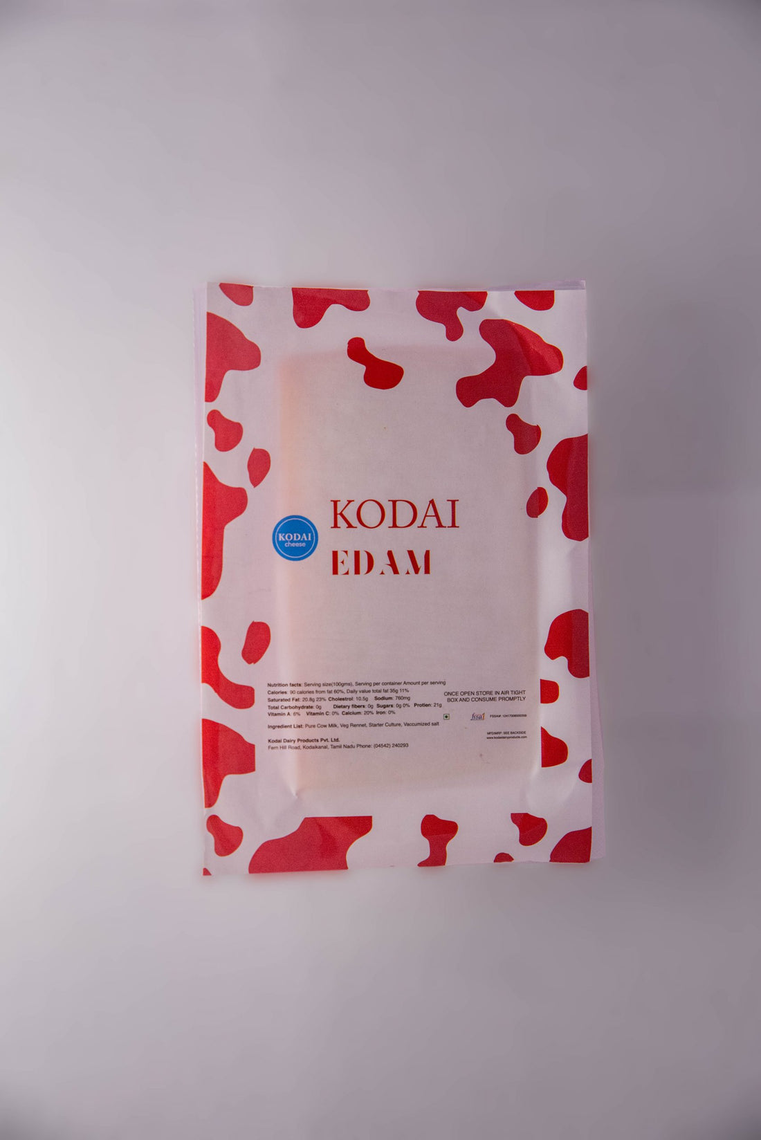 Edam Cheese - Pasteurized - Kodai - 200gm
