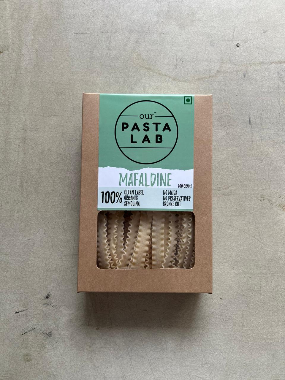 Pasta | Eggfree Mafalde Pasta - 100% Semolina - No Maida & No Added Preservatives - Our Pasta Lab – 200gm