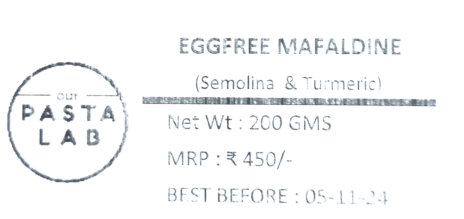 Pasta | Eggfree Mafalde Pasta - 100% Semolina - No Maida & No Added Preservatives - Our Pasta Lab – 200gm