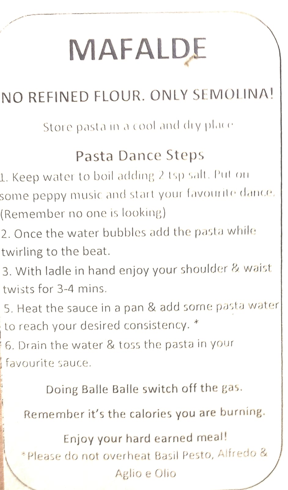 Pasta | Eggfree Mafalde Pasta - 100% Semolina - No Maida & No Added Preservatives - Our Pasta Lab – 200gm