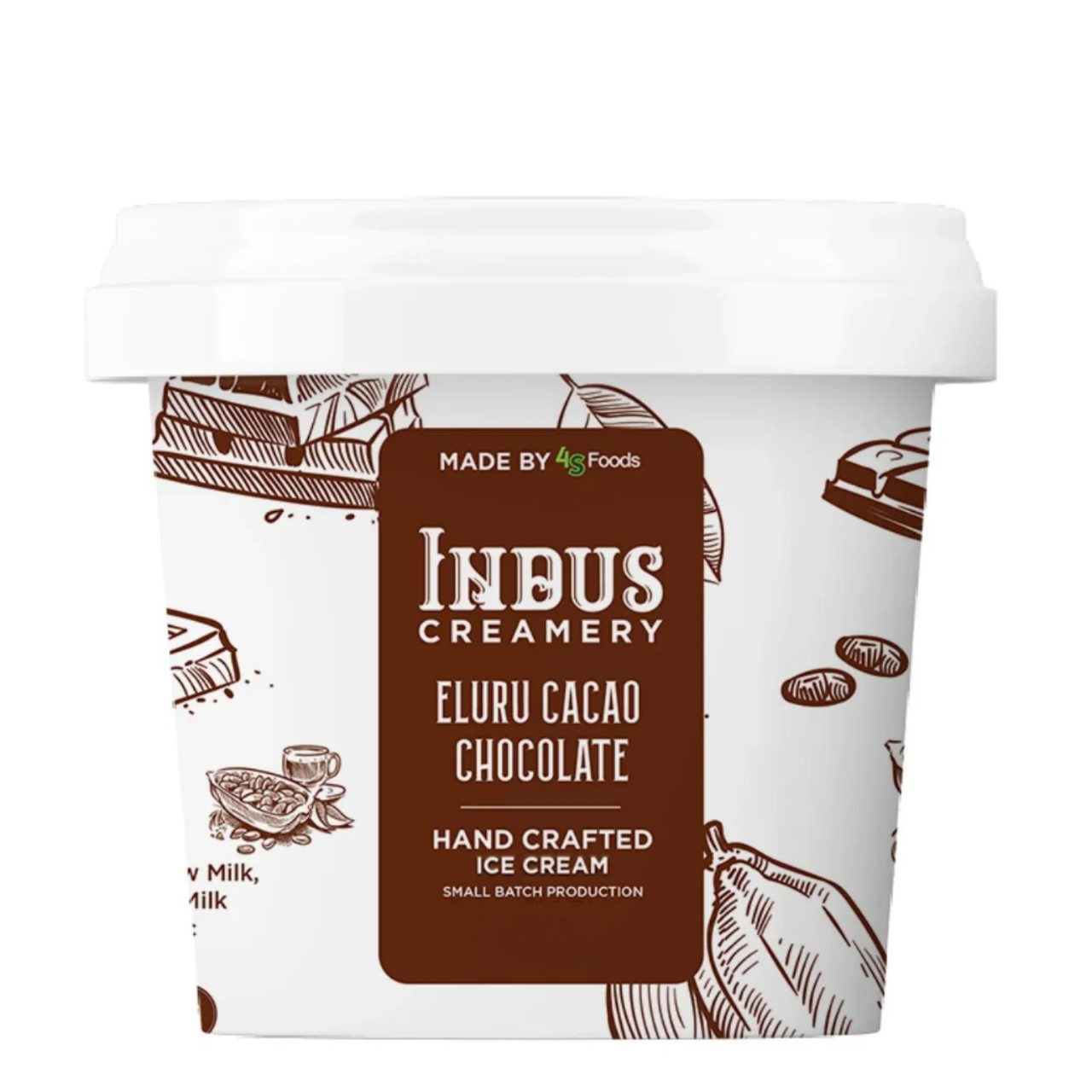 Ice Cream | Eluru Cacao Chocolate – Hand Crafted Ice Cream – 100% Natural – No Added Preservatives, No Oil Fat & No Stabilisers – INDUS CREAMERY – 100ml