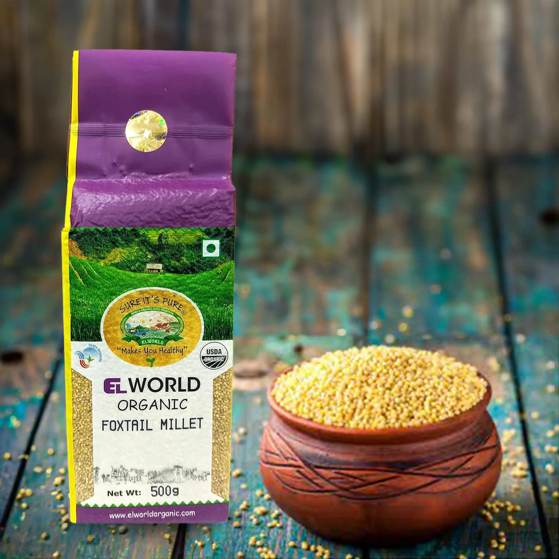 Foxtail Millet | USDA Organic - Elworld Organic - 500gm