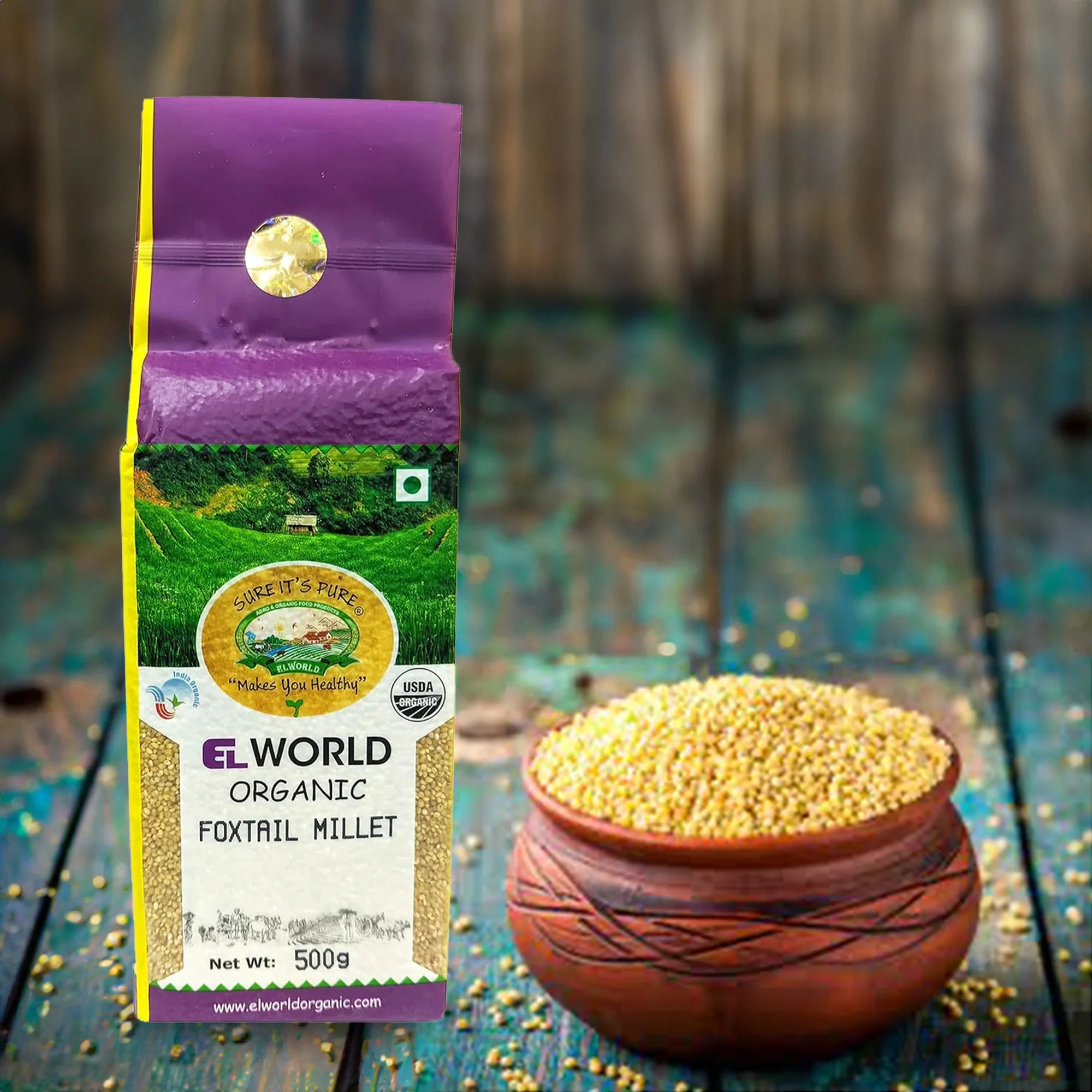 Foxtail Millet | USDA Organic - Elworld Organic - 500gm