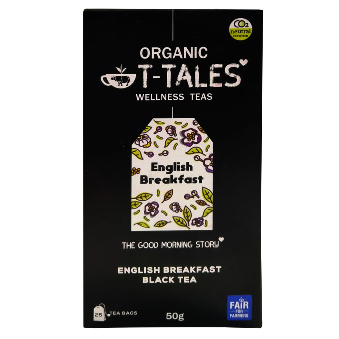 Tea | English Breakfast Black Tea - Organic - Single Estate Teas - T-Tales - 25 Tea Bag