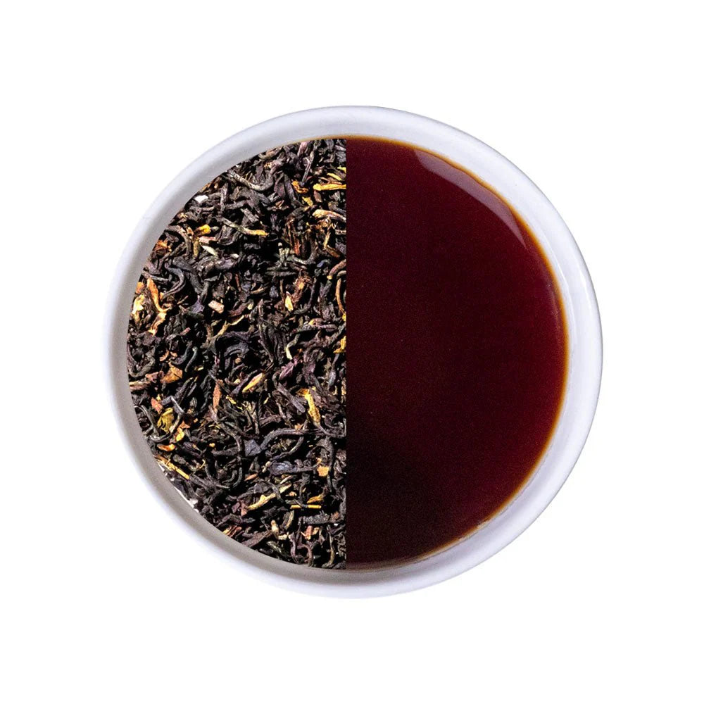 Tea | English Breakfast Black Tea Blend - Bold, Malty With Floral Notes - Assam & Darjeeling - USDA Organic - Luxmi Estate - 100gm