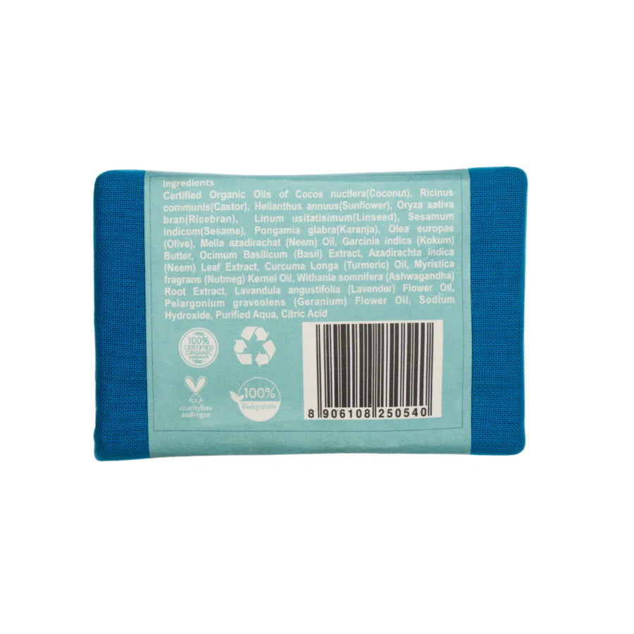 Soap | Ashwagandha Soap Enriched With Basil & Turmeric - Organic Oil Soap – Rustic Art – 100gm