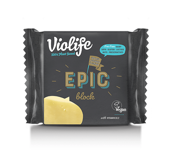 Cheddar Cheese | Epic Cheddar Flavour - Vegan, Gluten Free, Dairy Free, Soya Free, Lactose Free & No Added Preservatives - Violife - 200gm