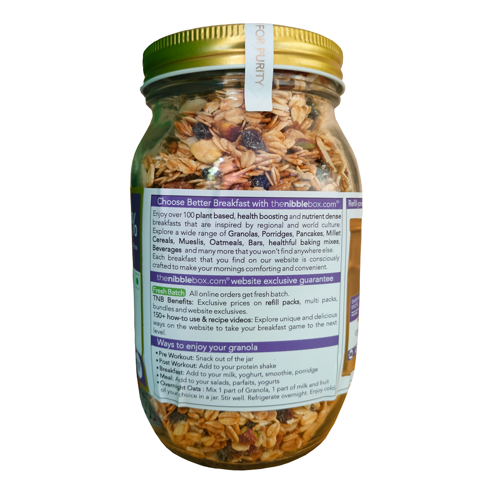 Granola | Everything Exotic Granola - 40% Dry Fruit - Vegan & Gluten Free - The Nibble Box - 500gm