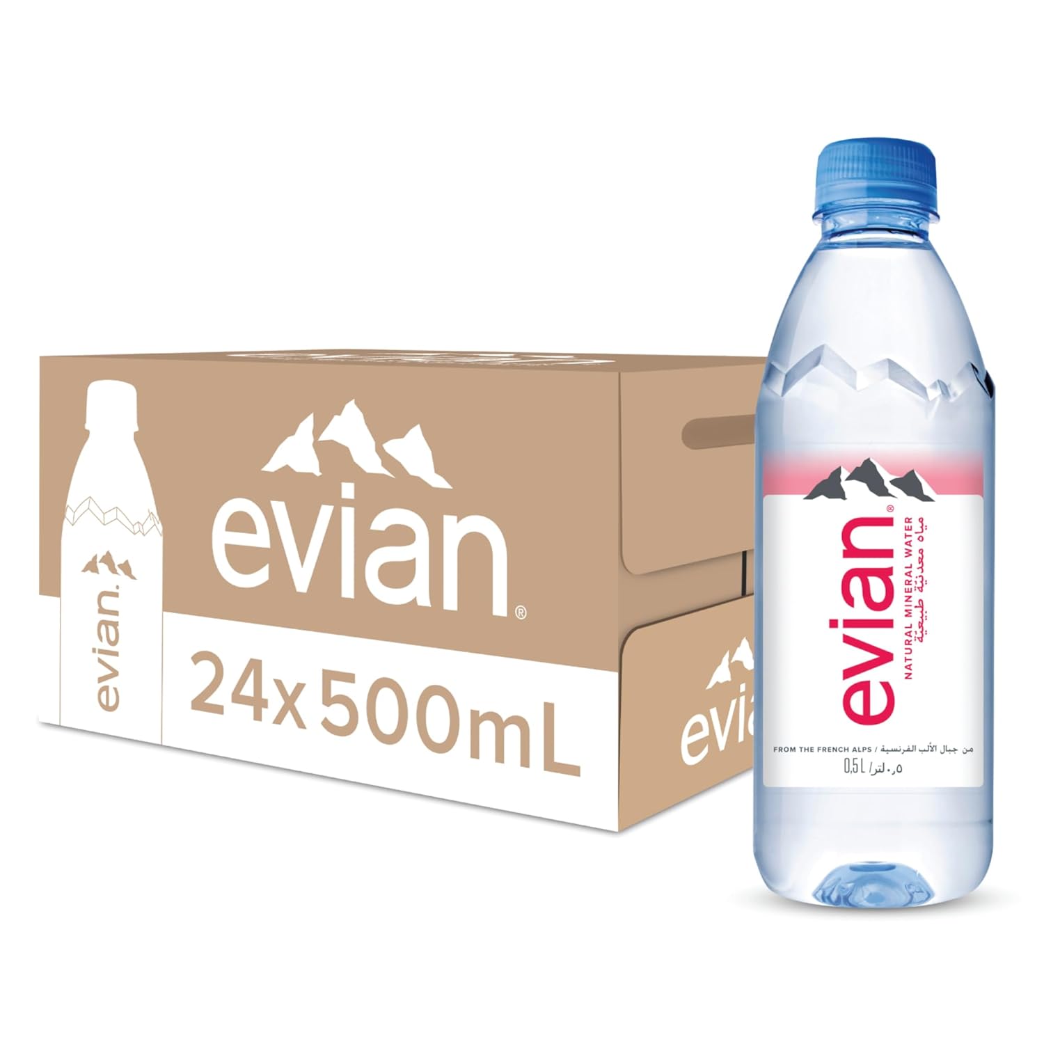 Mineral Water | Natural - Evian - (500ml) - Box Of 24