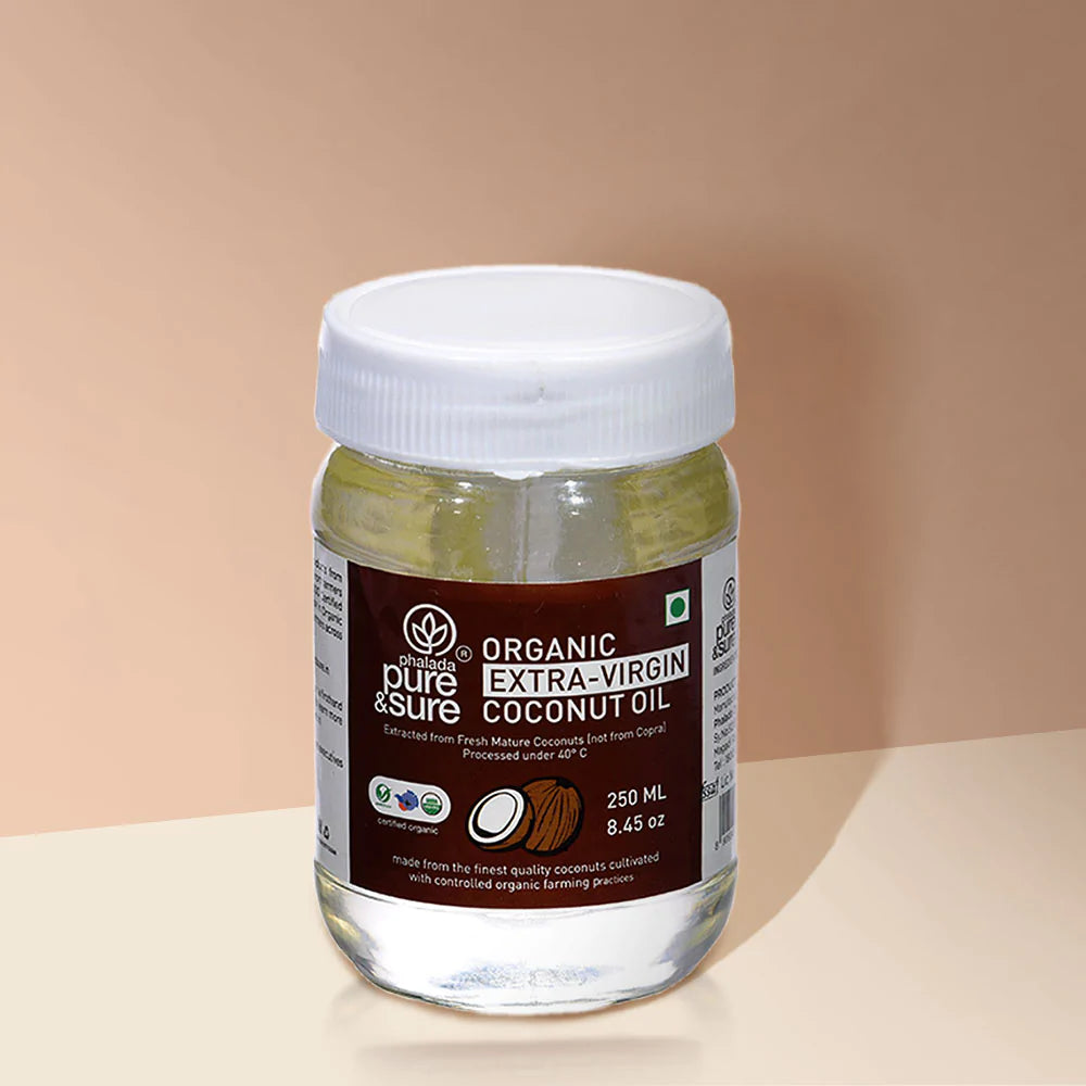 Coconut Oil | Extra Virgin - Extracted From Fresh Mature Coconuts (Not From Copra) – Organic - Pure and Sure – 250ml