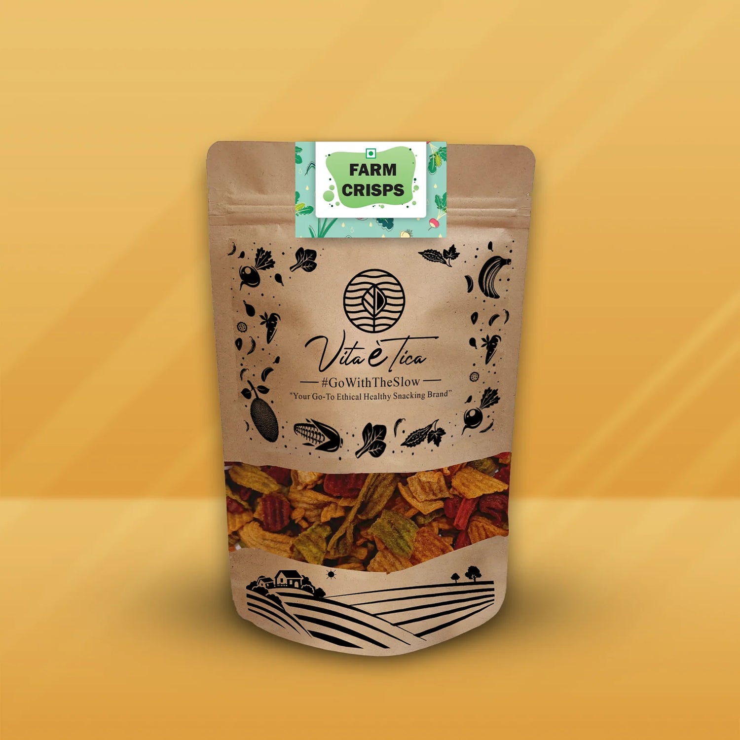 Chips | Farm Crisps - Baked - Mix Of Beetroot, Carrot & Spinach Chips - Chef&