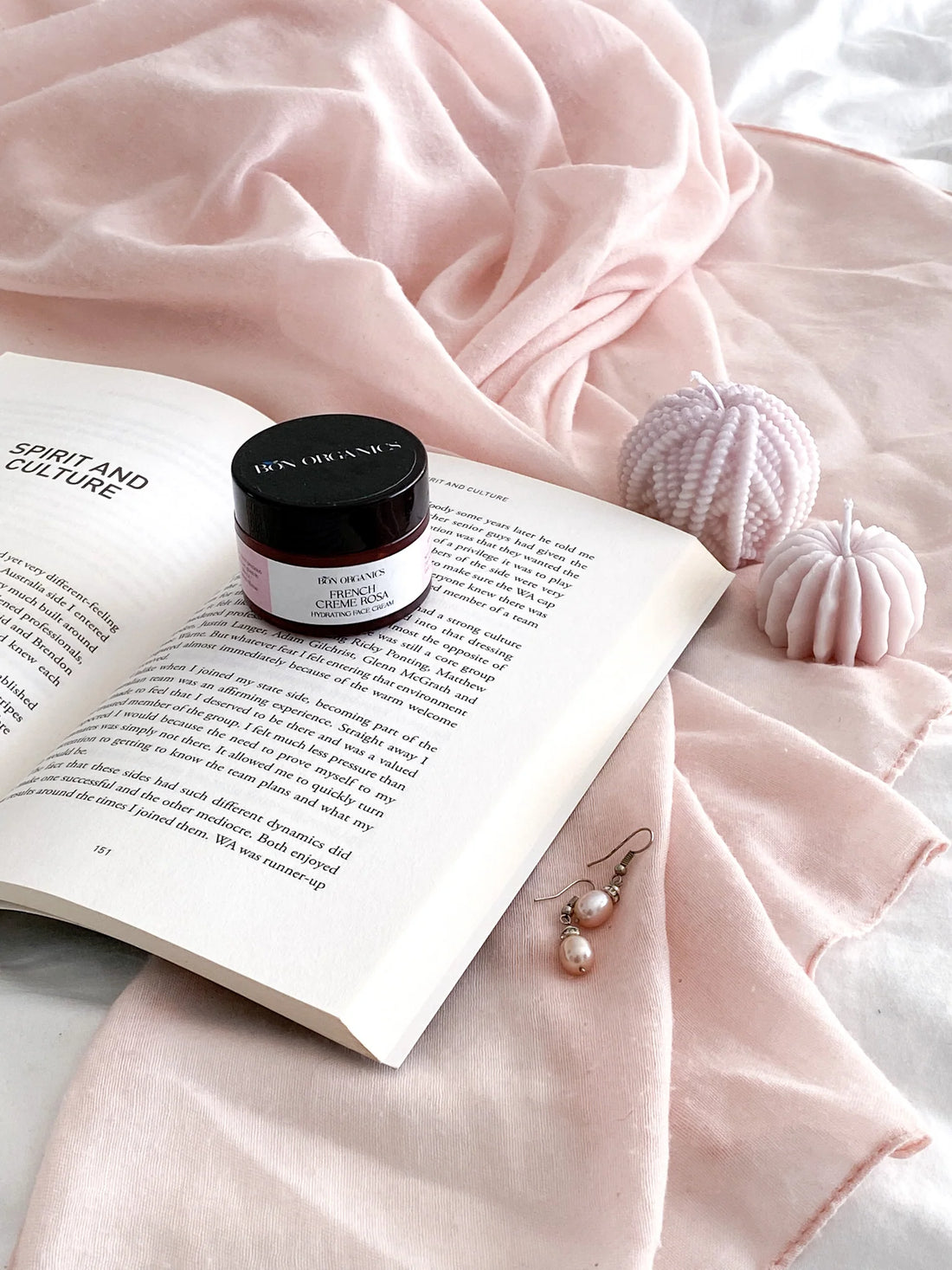 Face Cream | French Cream Rosa (Hydrating) - Blended Of Organic Oils, Butters, Waxes & Essential Oils - Handmade - Organic - No Toxic Ingredients, No Artificial Colours & Fragrances - Bon Organics - 50ml