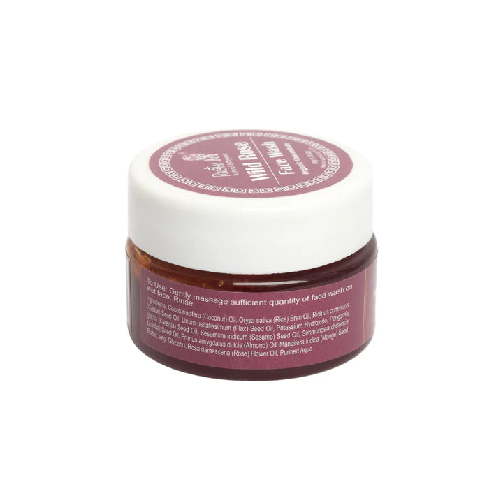 Face Wash | Wild Rose (Concentrate) – For Normal Skin - Organic – Vegan, No Added Preservatives & Sulphates Free – Rustic Art – 50gm