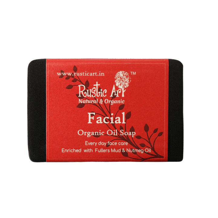Organic Facial Soap - Rustic Art - 100gm