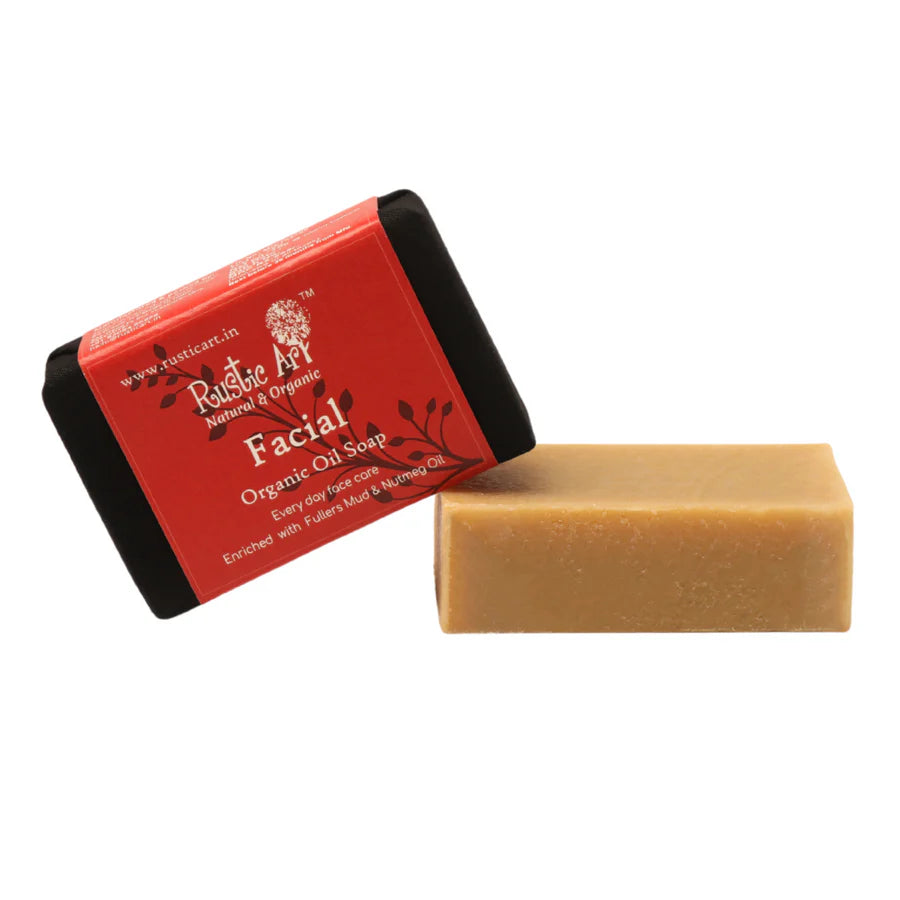 Organic Facial Soap - Rustic Art - 100gm