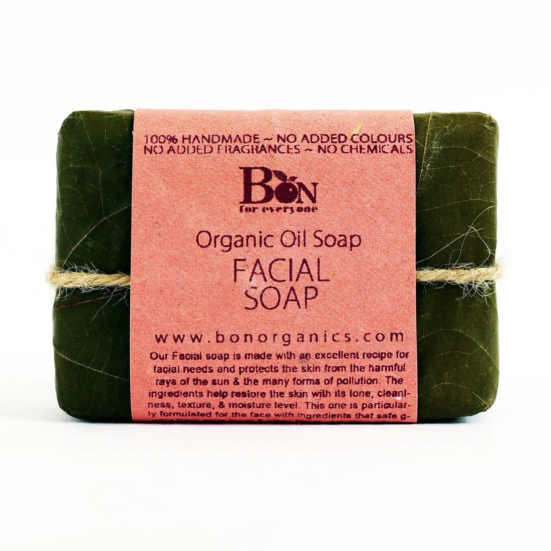 Soap | Facial Soap - Oil Soap - USDA Organic - Handmade - No Added Colors, No Added Fragrances & No Chemical - Bon Organic - 100gm