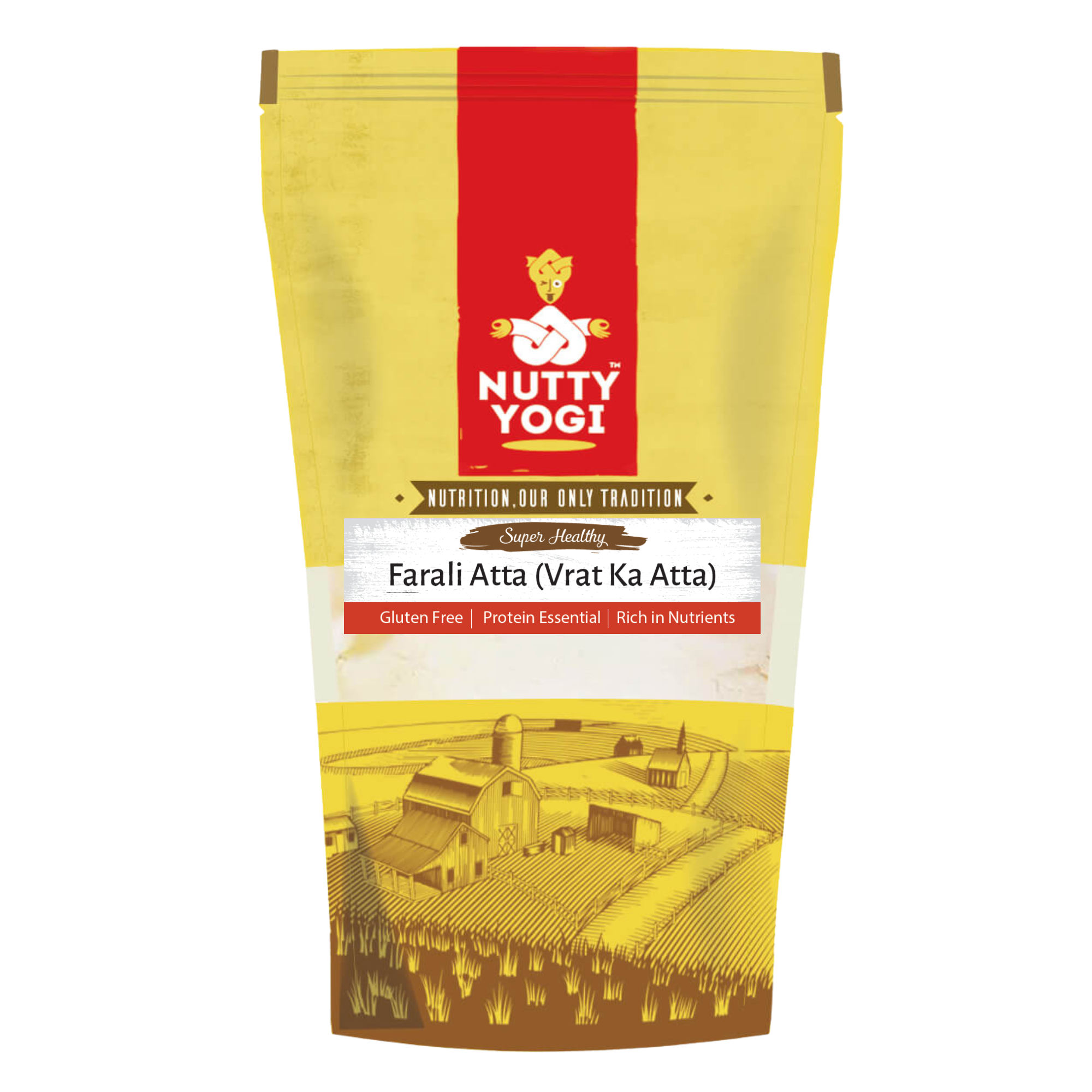 Flour | Farali Atta (Vrat Ka Atta) - Gluten Free & High In Nutrients - Nutty Yogi - 800gm