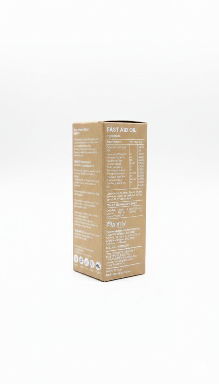 Oil| Fast Aid Oil - Antiseptic Oil for healing Cuts & Wounds- Vegan, Cruelty Free – Aids Recovery From Bedsore , Treats Bruises -Free Sulphate, Silicone & Heavy Metal– Nivarana– 50ml