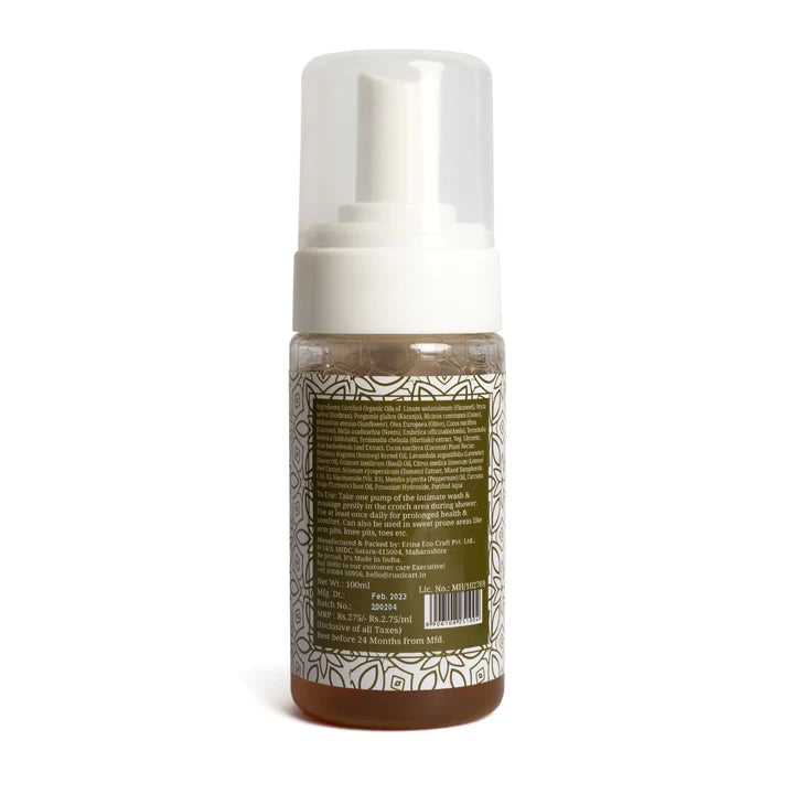 Feminine Intimate Wash | (Enriched With Nutmeg & Coconut Nectar With Goodness Of Lavender & Turmeric) - Organic - Vegan & Cruelty Free - 100ml