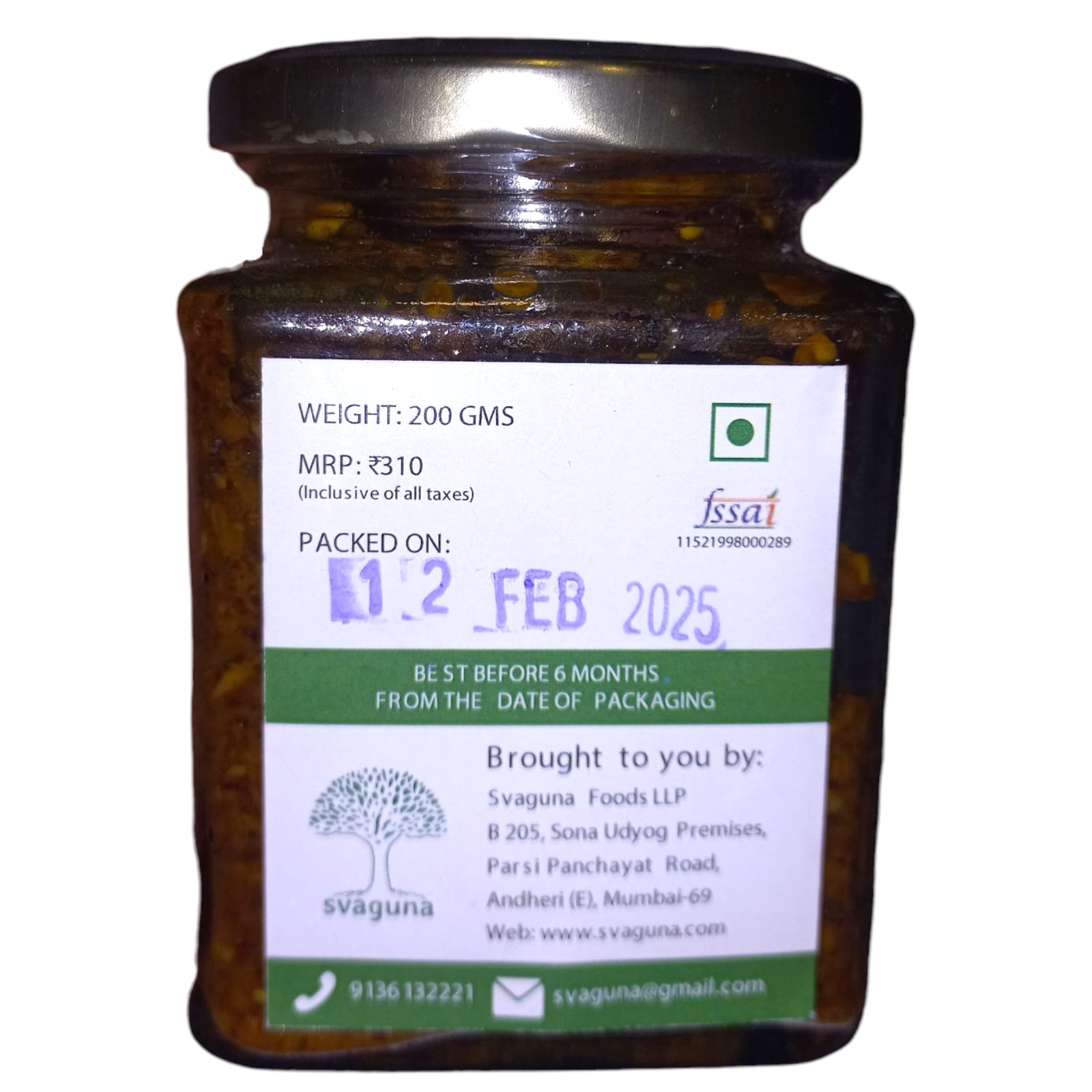 Pickle | Fenugreek Seed Pickle – No Preservatives & No Artificial Coloring – Svaguna – 200gm