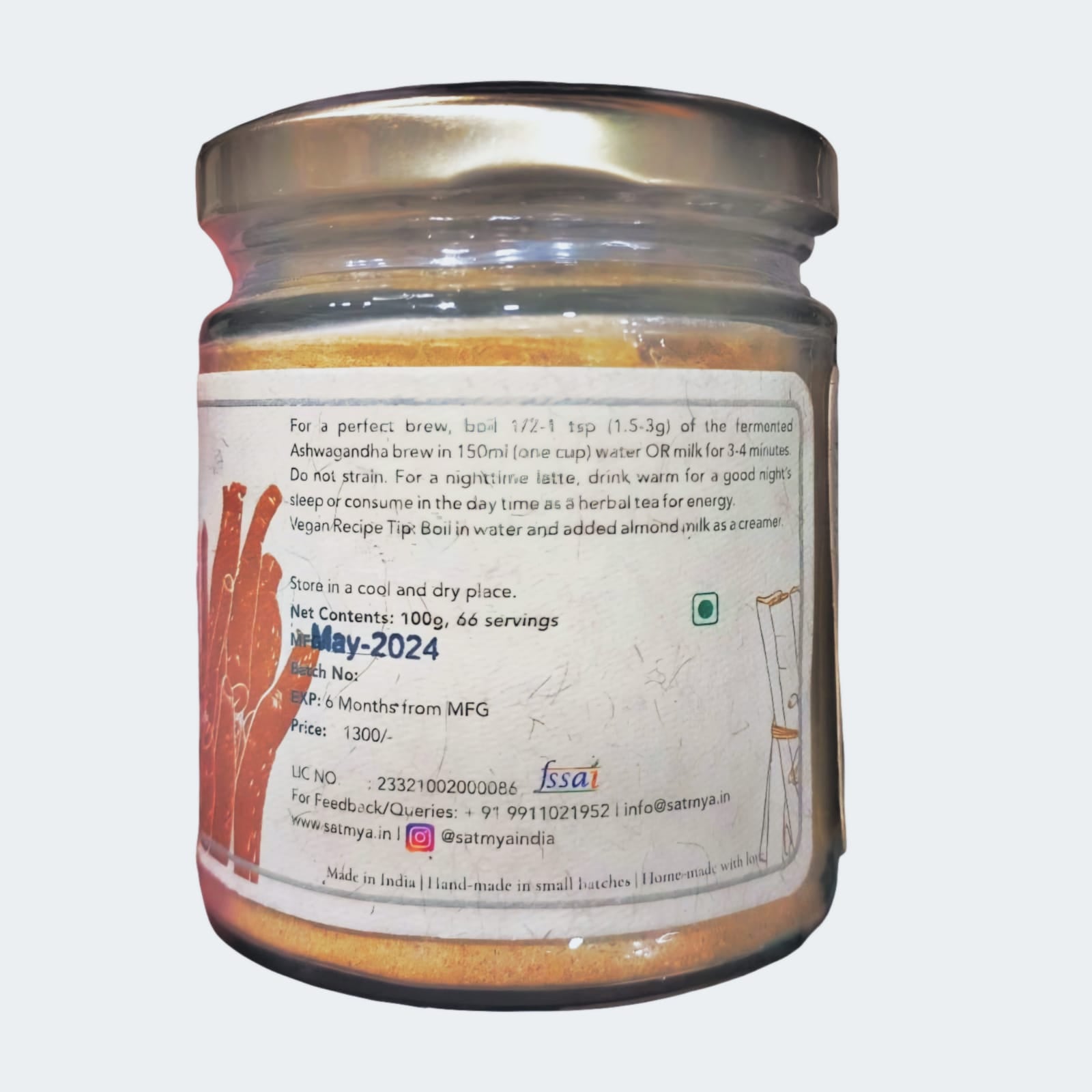 Fermented Ashwagandha Brew - Satmya - 100gm