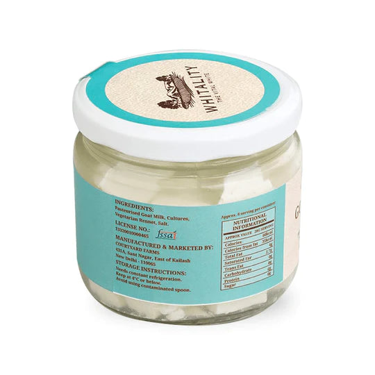 Feta Cheese | Goat Feta (Free Range Milk) - Natural - Indian - Pasteurized - Gluten Free - Whitality - 200gm
