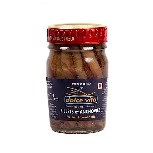 Fillets Anchovies | In Sunflower Oil - Dolce Vita - 78gm