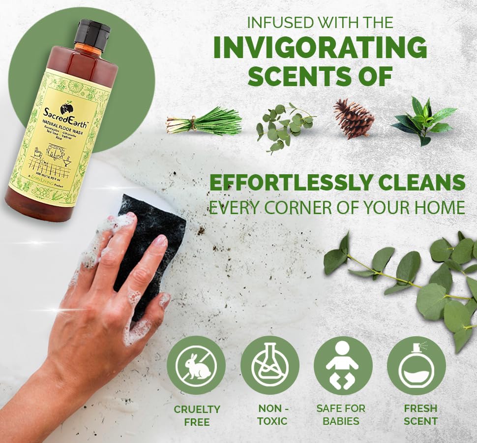 Natural Floor Wash Liquid - Sacred Earth - 500ml