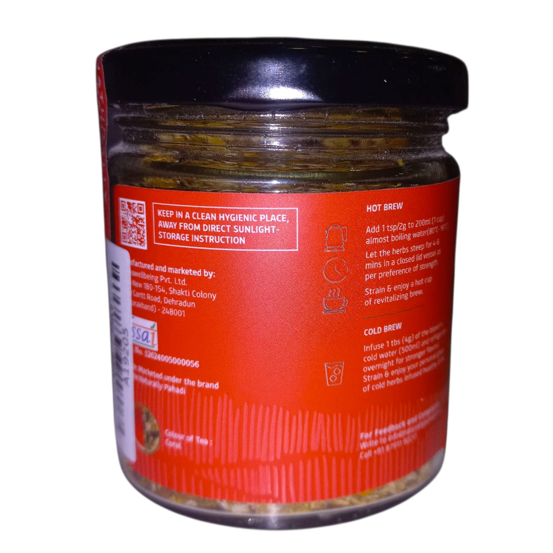 Tea | Floral Herbal (A Perfect Blend Of Chamomile, Cinnamon, Ginger & Beetroot) - Rumuk - Reduces Stress - Improves Digestion - Promotes Calmness - Naturally Grown - Sugar Free, Chemical Free & Caffeine Free - Naturally Pahadi - 30gm