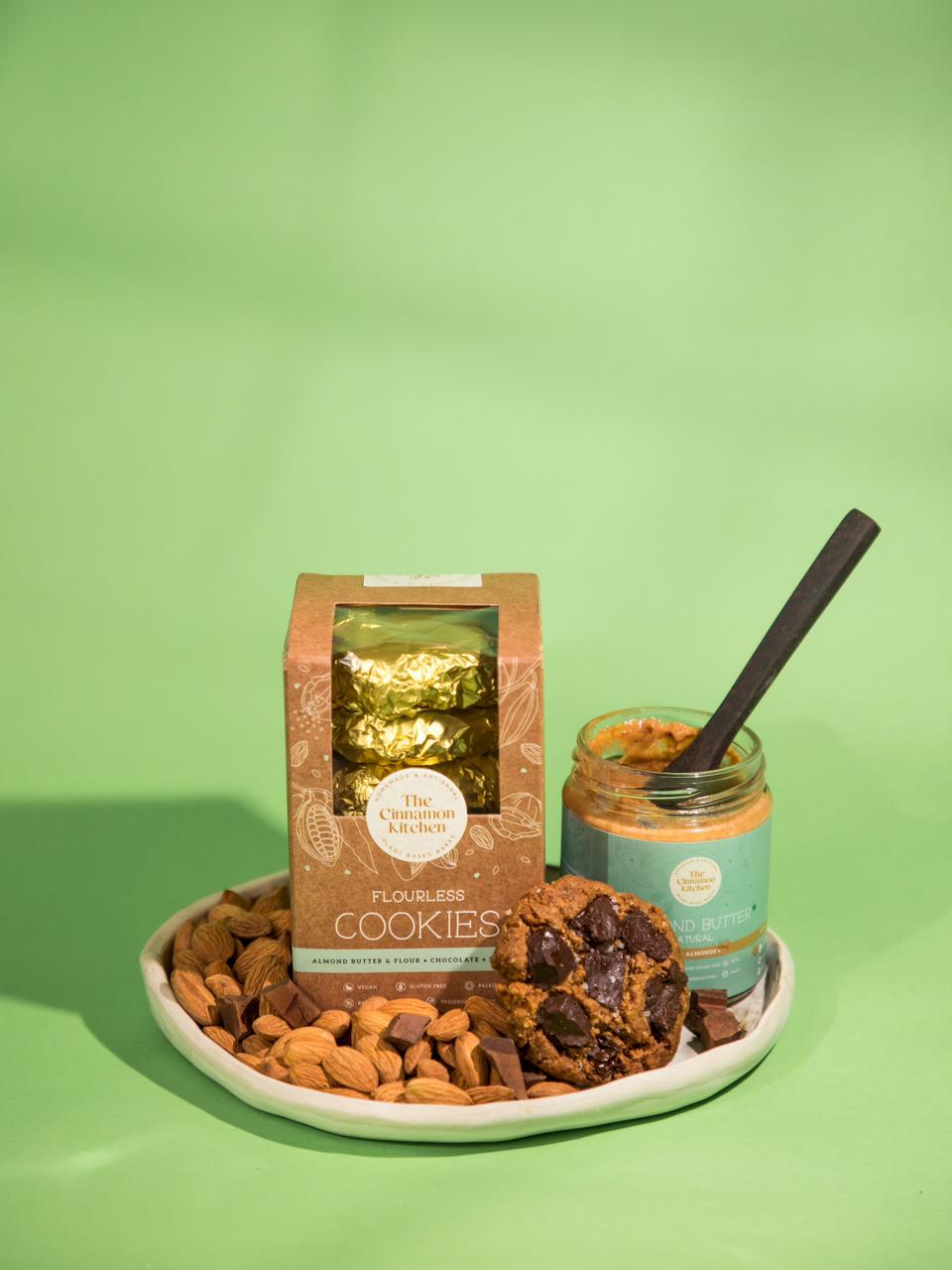 Flourless Almond Butter Cookies - Vegan, Gluten Free, Sugar Free & Pcos Friendly - The Cinnamon Kitchen - Pack of 6