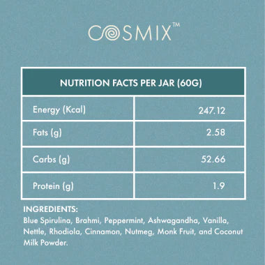 Bring Me Bliss | For Stress Relief And Enhanced Focus - Natural Plant Based Supplement - No Added Artificial Flavours & No Added Colour - Cosmix - 60gm