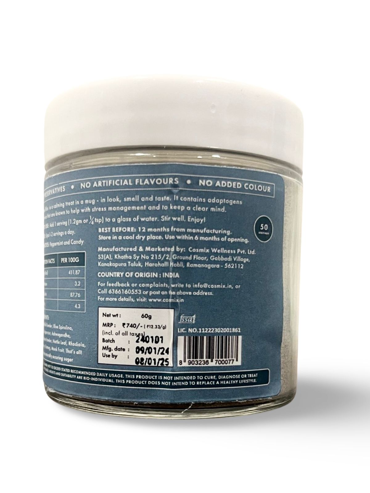 Bring Me Bliss | For Stress Relief And Enhanced Focus - Natural Plant Based Supplement - No Added Artificial Flavours & No Added Colour - Cosmix - 60gm