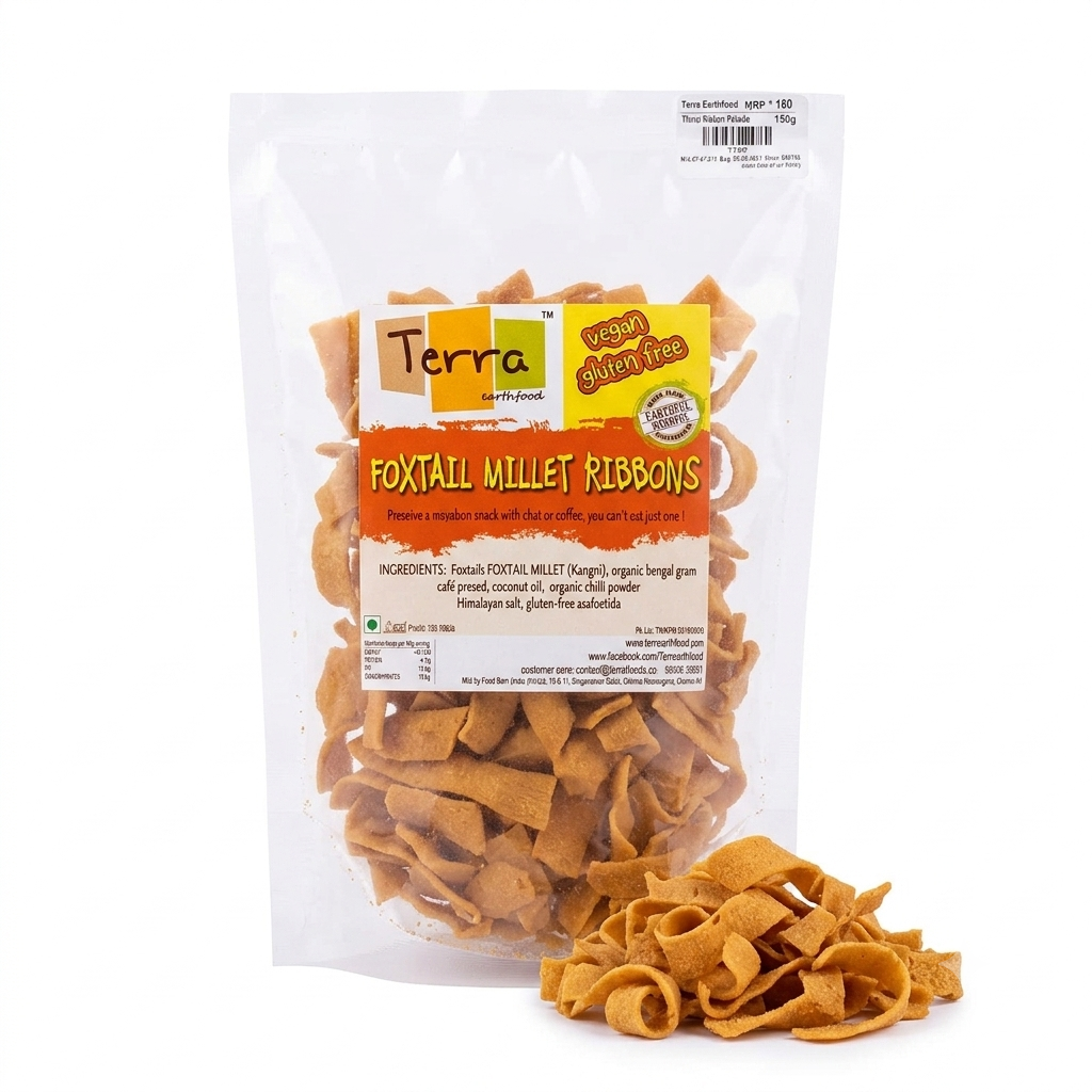 Ribbons | Foxtail Millet Ribbons - Vegan & Gluten Free - Terra - 150gm