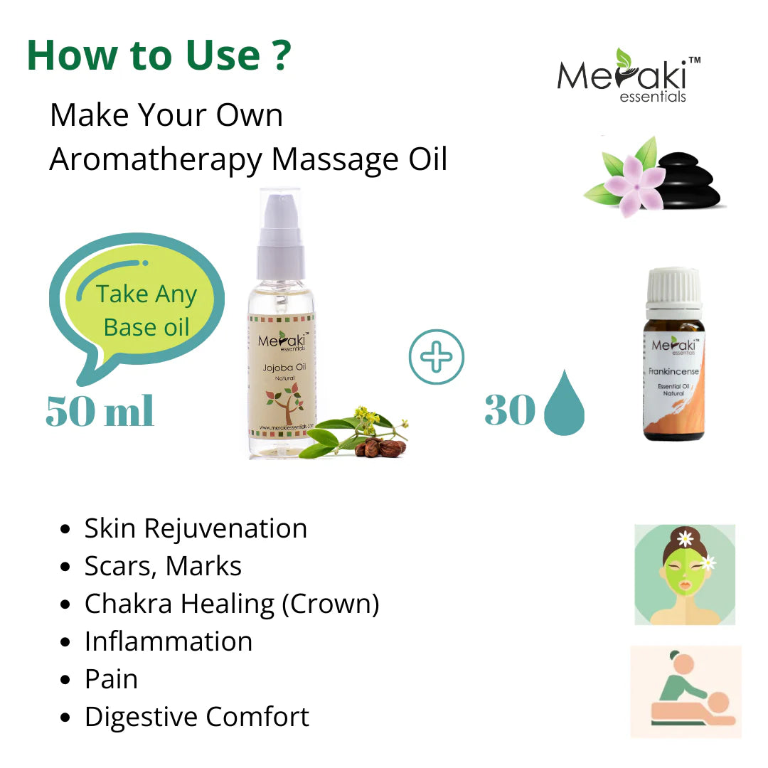 Frankincense Oil (Boswellia Carterii) - Natural - Indian - Meraki Essentials - 10ml