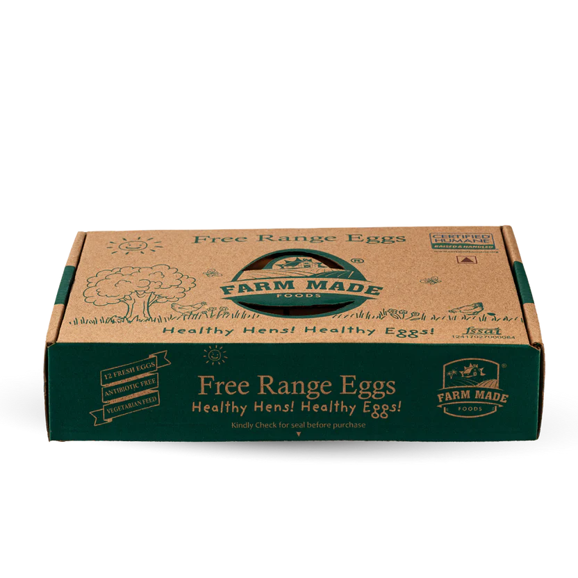 Eggs | Free Range Eggs - Farm Made - 12Pieces