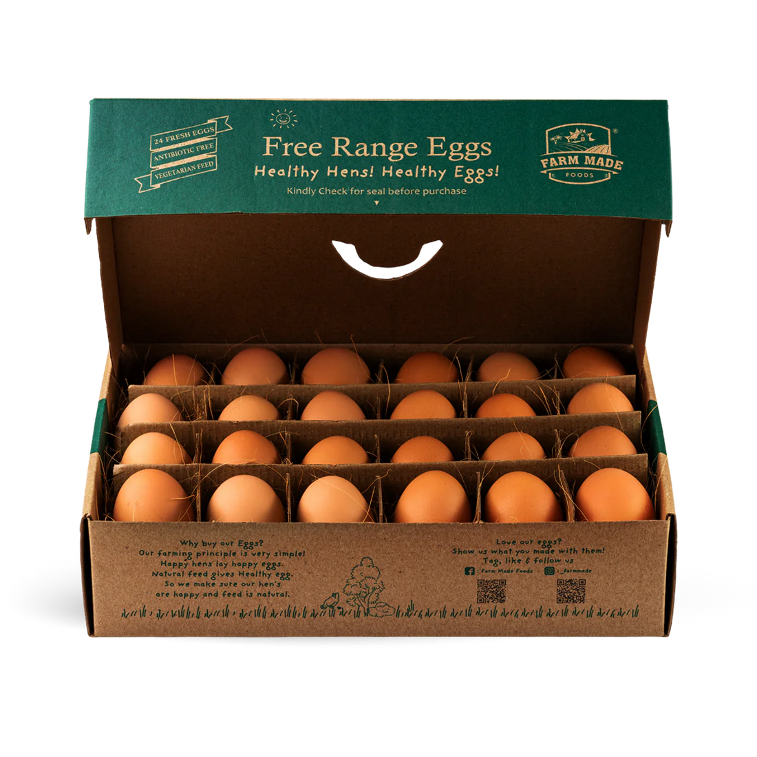 Eggs | Free Range Eggs – Farm Made – 24Pieces