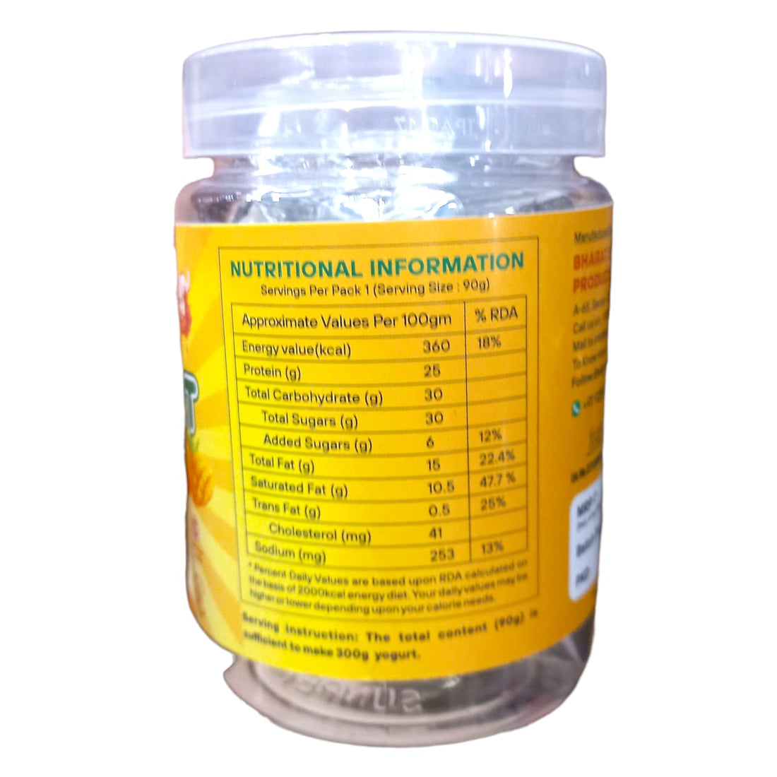 Yogurt Powder | Freeze Dried (Alphonso Mango) - Made From Cow Milk - 22gm Protein Per Serve - Skyrrup - 90gm