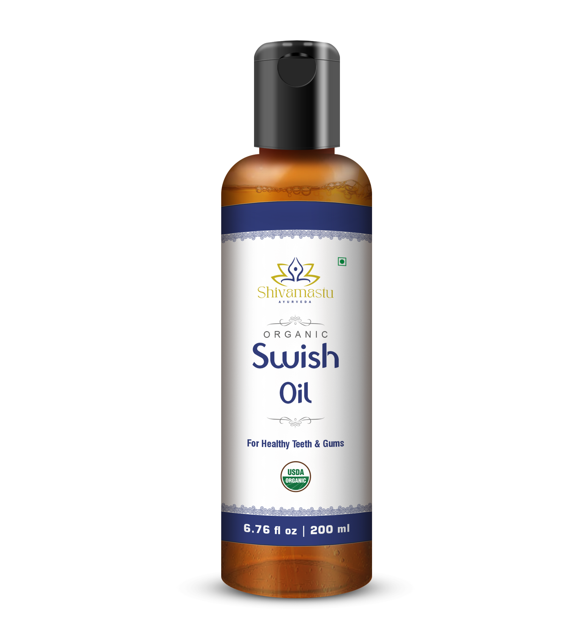 Swish Oil | (For Healthy Teeth & Gums) - USDA Organic - Shivamastu - 200ml