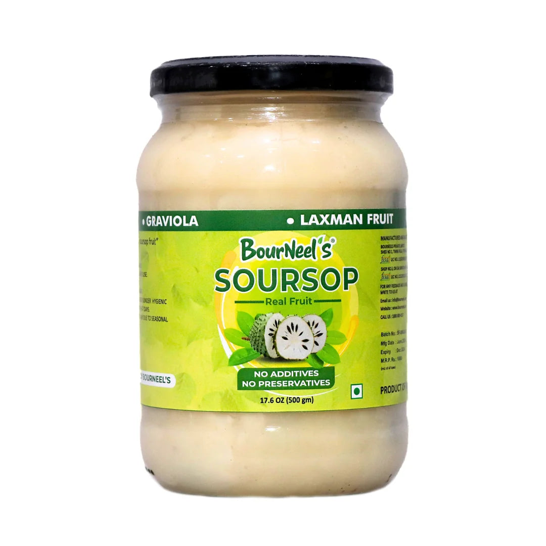 Fruit Jar | Soursop – Graviola – Laxman Phal – Guyobana – 100% Natural – Immunity Booster, No Additives & No Added Preservatives – BourNeel’s – 500gm