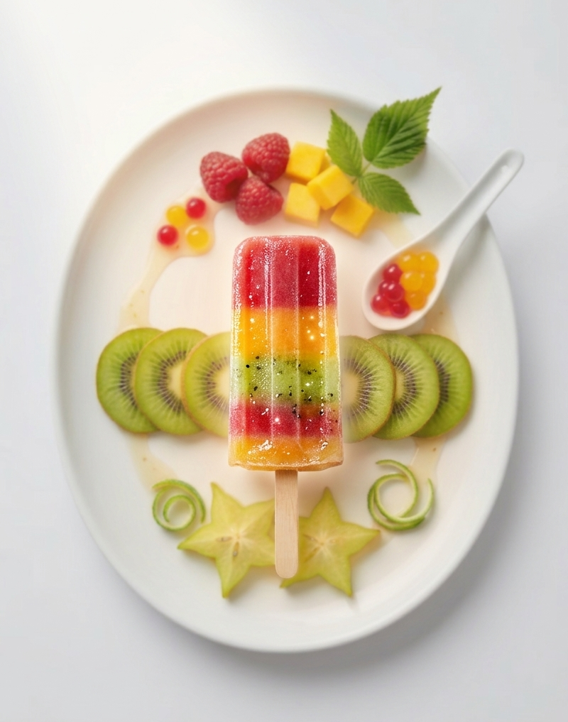 Ice Cream |Fruit Potpourri (Rainbows) - Popsicle Ice Cream- Natural Mixed Fruit Ice Cream - Handcrafted Seasonal Blend-Nature&