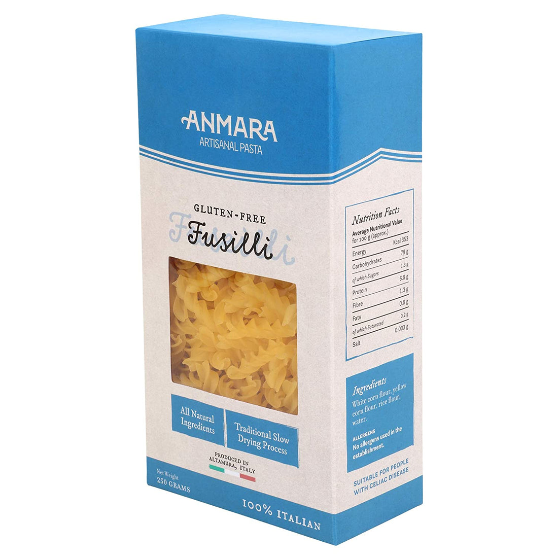 Fusilli Pasta - Gluten Free - Anmara - 250gm