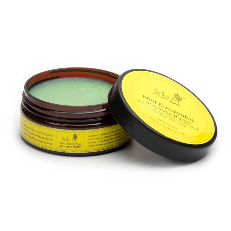 Mint Eucalyptus Shampoo Butter - Rustic Art - 100gm