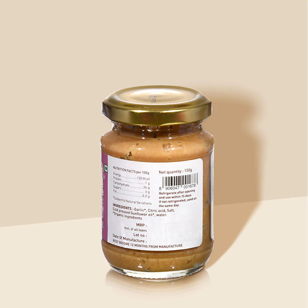 Garlic Cooking Paste - Organic - Indian - Pure And Sure - 150gm