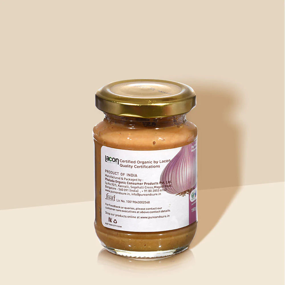 Garlic Cooking Paste - Organic - Indian - Pure And Sure - 150gm