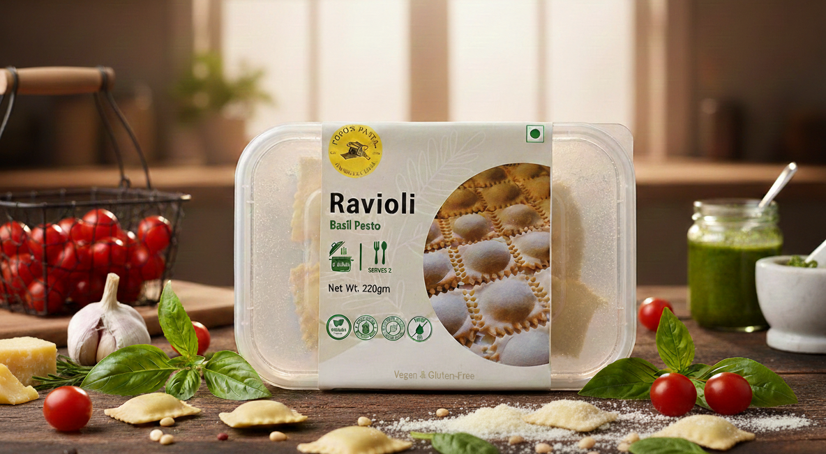 Pasta | Spinach Ricotta Ravioli - Vegan, Gluten Free & No Added Preservatives - Nature&