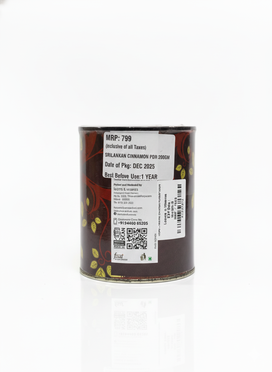 Cinnamon Powder | Sri Lankan - No Artificial Colour, No Additives & No Preservative – Looms And Weaves – 200gm