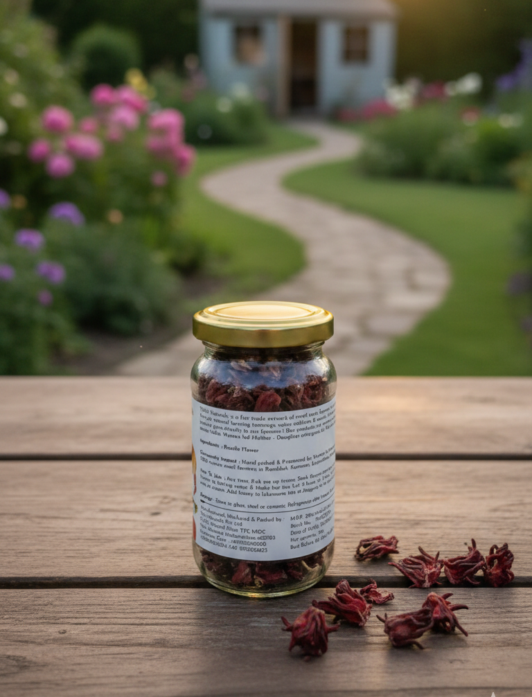 Roselle Flower Tea (Tribal Gangura) - Natural - Indian - Rich In Calcium, Vitamin C, Anti Oxidants, Weight Balancer, Liver Tonic, Stress Buster & Thearpy Of Diabetes Taru - Naturals - 30gm