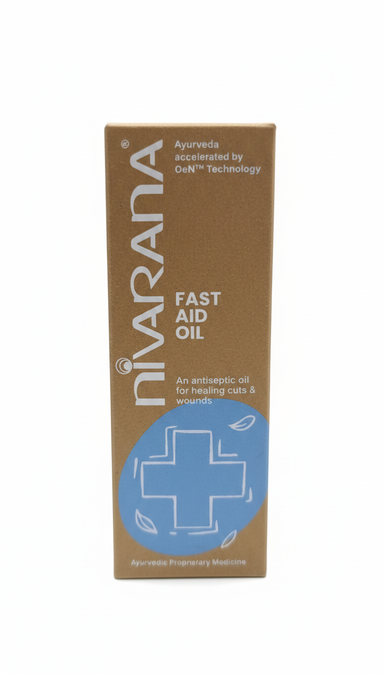 Oil| Fast Aid Oil - Antiseptic Oil for healing Cuts & Wounds- Vegan, Cruelty Free – Aids Recovery From Bedsore , Treats Bruises -Free Sulphate, Silicone & Heavy Metal– Nivarana– 50ml