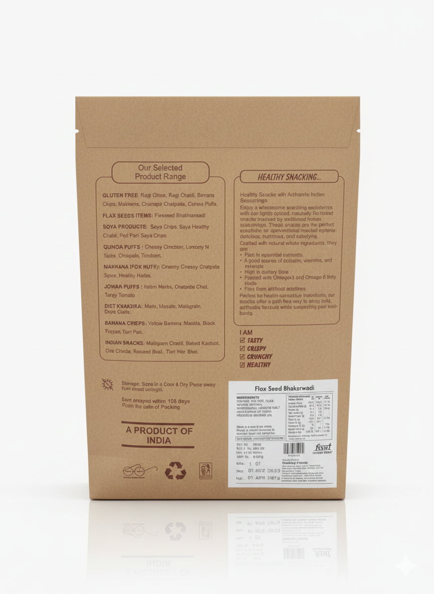 Bhakarwadi-Flax Seed Bhakarwadi – Gluten Free-Zero Cholesterol- No Preservative-No Trans Fats–Healthy Delicacy-340gm